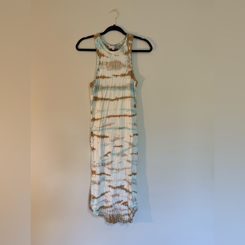 Young Fabulous & Broke Tie-Dye Sleeveless Halter Midi Dress